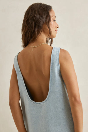 Rhythm Riley Denim Mini Dress Light Wash