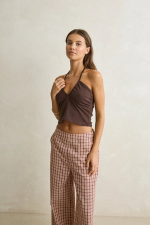 Rhythm Sienna Halter Top Chocolate