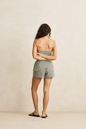 Rhythm Lottie Check Short Brown