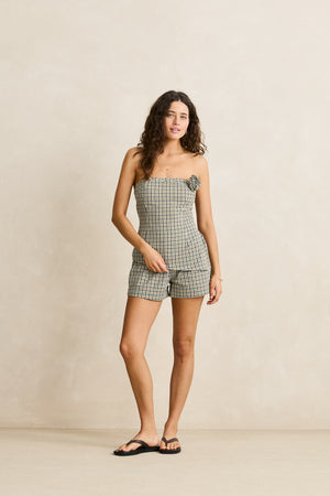 Rhythm Lottie Check Top Brown