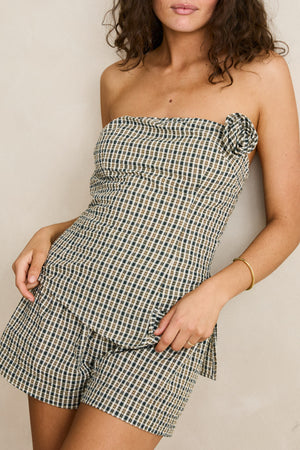 Rhythm Lottie Check Top Brown