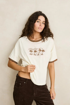Rhythm Palma Printed Tee Brown