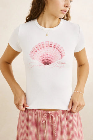Rhythm Scallop Shell Everyday T-Shirt Vintage White