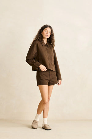 Rhythm Micro Denim Short Café