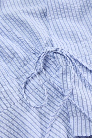 Rhythm Vista Stripe Tie Front Top Blue