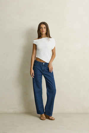 Rhythm Maya Lace Asymmetric Top White