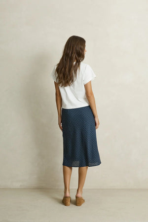 Rhythm Maisy Midi Skirt Blue