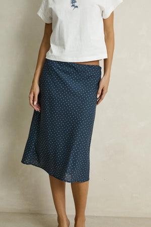 Rhythm Maisy Midi Skirt Blue