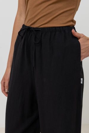 Rhythm Classic Drawstring Pant Black