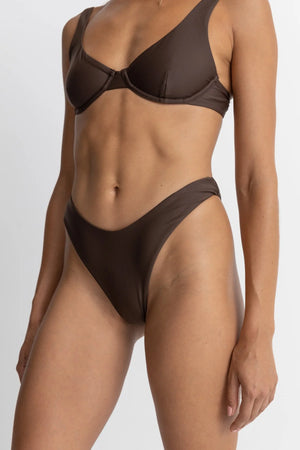 Rhythm Classic Hi Cut Pant Chocolate