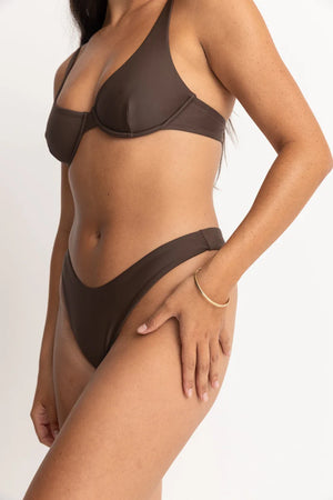 Rhythm Classic Hi Cut Pant Chocolate