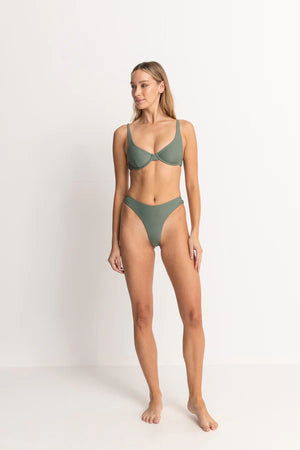 Rhythm Classic Hi Cut Pant Olive