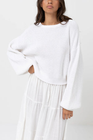 Rhythm Classic Knit Jumper White