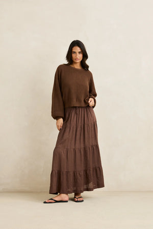 Rhythm Classic Knit Jumper Chocolate
