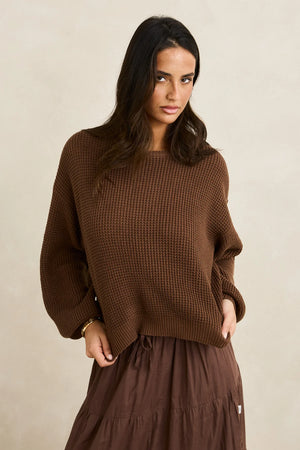 Rhythm Classic Knit Jumper Chocolate