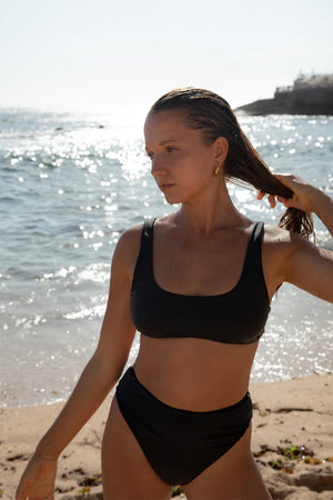 Rhythm Classic Crop Top Black