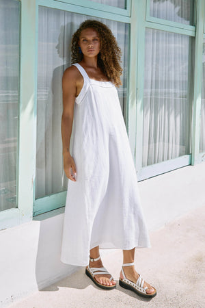 Eb & Ive Miramar Tank Maxi Dress White