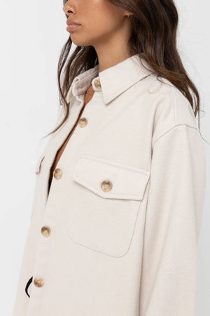 Rhythm Classic Minimal Shacket Oat