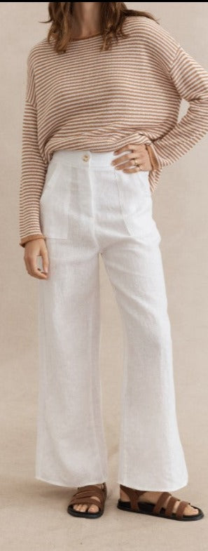 Little Lies Jude Linen Pants White