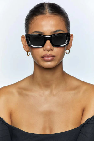 Peta + Jain Kaos Rectangle Sunglasses Black & Black