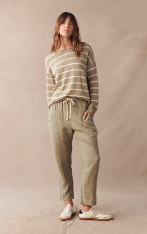 Little Lies Luxe Linen Pants Khaki