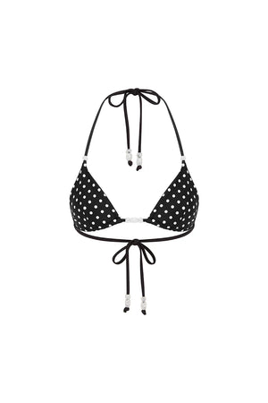 Runaway Lia Top Black Polka Dot
