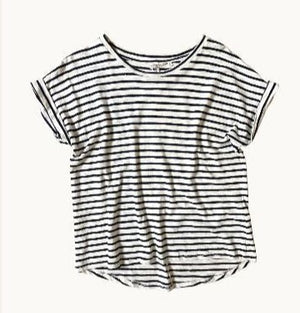 Little Lies Oscar Stripe Tee Navy