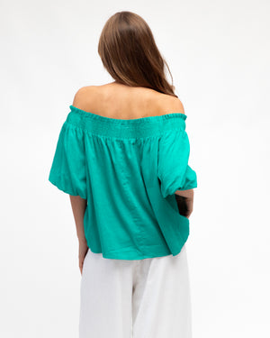 Label of Love Raya Off Shoulder Top Jade