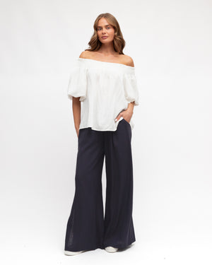 Label of Love Raya Off Shoulder Top Ivory