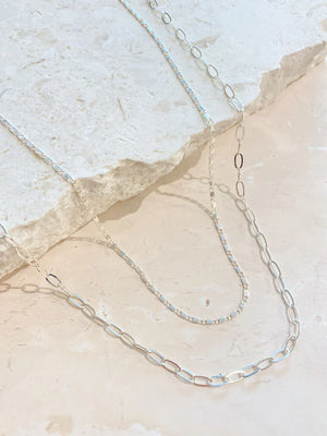 Angels Whisper Fine Layered Sterling Silver Plated Necklace