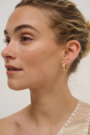 Angels Whisper Camile Twist 18K Gold Plated Earrings