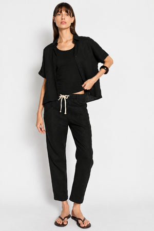 Little Lies Luxe Linen Pants Black