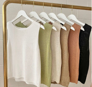 Little Lies Spring Tank Natural