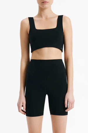 Nude Lucy Active Square Neck Crop Black
