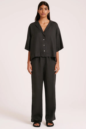 Nude Lucy Lounge Linen Pant Coal