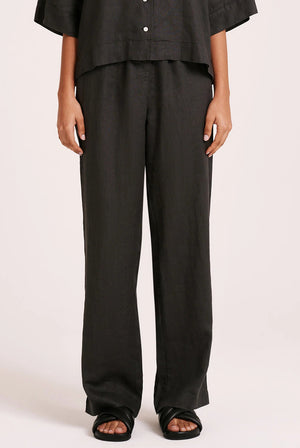 Nude Lucy Lounge Linen Pant Coal