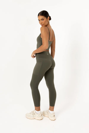 Noosa Active Premium 7/8th Length Leggings Olive