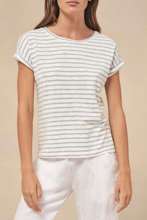 Little Lies Oscar Stripe Tee Cloud