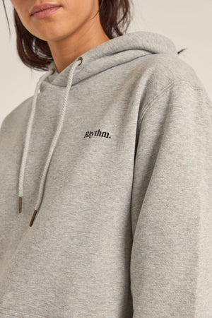 Rhythm Logo Boyfriend Fleece Hood Grey Heather