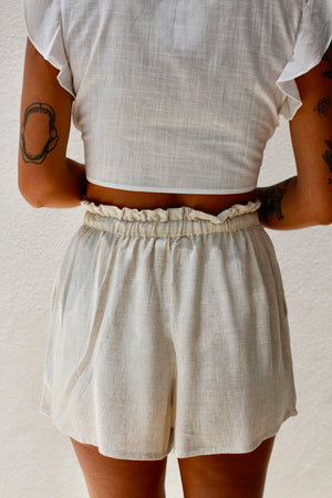 Goddess Moment Tie Top White