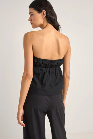 Rhythm Posie Gathered Top Black