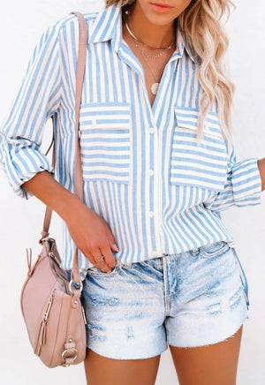 Mutig Cotton Sonny Shirt Blue