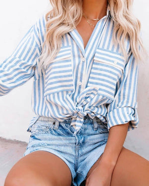 Mutig Cotton Sonny Shirt Blue