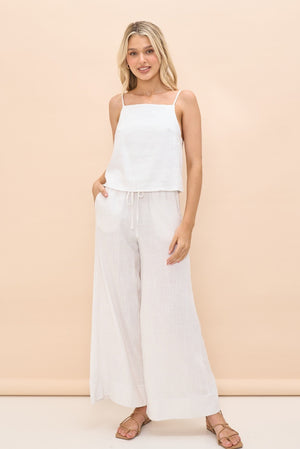 Wits the Label Linen Pants White