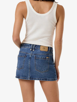 Thrills Denim Mini Skirt Low