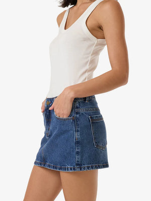 Thrills Denim Mini Skirt Low