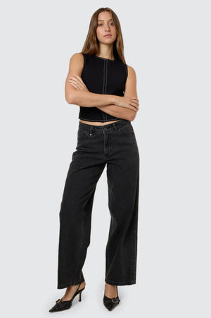 Thrills Billie Low Jean - Ash Black