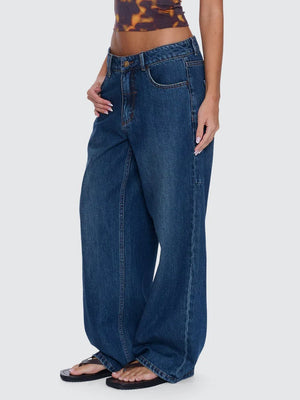 Thrills Billie Low Rise Baggy Jean Teal Blue