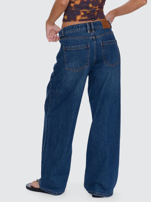 Thrills Billie Low Rise Baggy Jean Teal Blue