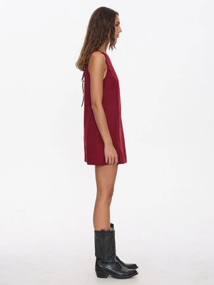 Thrills Knox Mini Dress - Garnet Red